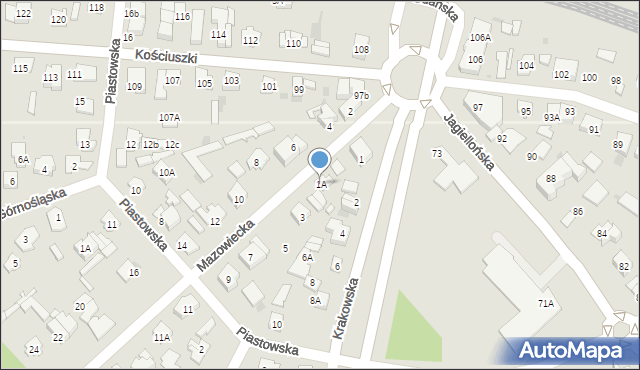 Legionowo, Mazowiecka, 1A, mapa Legionowo