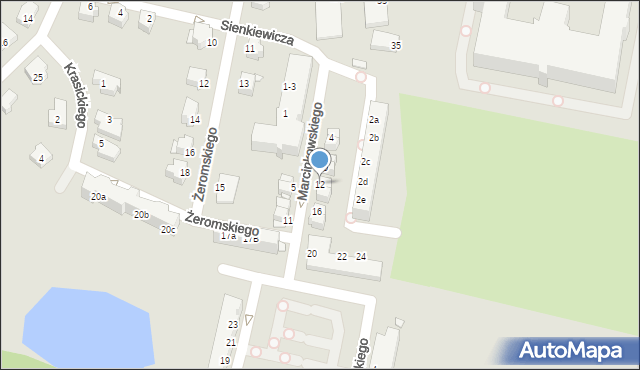 Legnica, Marcinkowskiego Karola, 12, mapa Legnicy