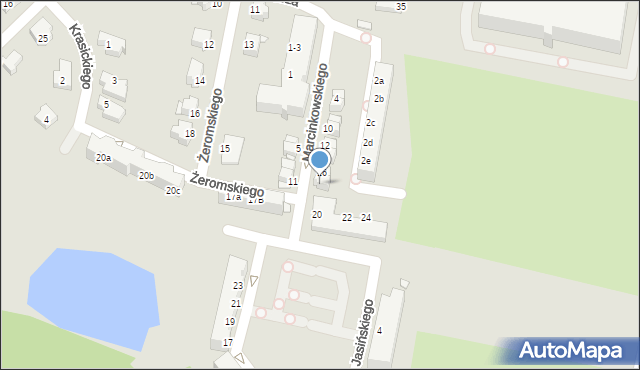 Legnica, Marcinkowskiego Karola, 18, mapa Legnicy