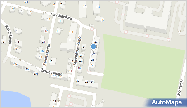 Legnica, Marcinkowskiego Karola, 2c, mapa Legnicy