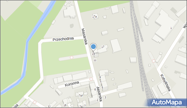 Legnica, Masarska, 13, mapa Legnicy