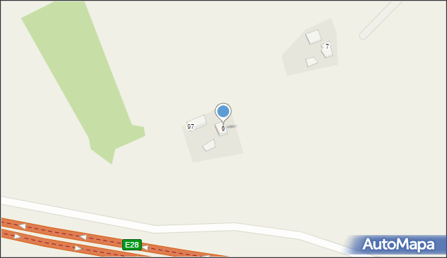 Łekno, Mączno, 9, mapa Łekno
