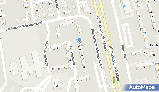 Leszno, Machnikowskiego Sylwestra, 26, mapa Leszno
