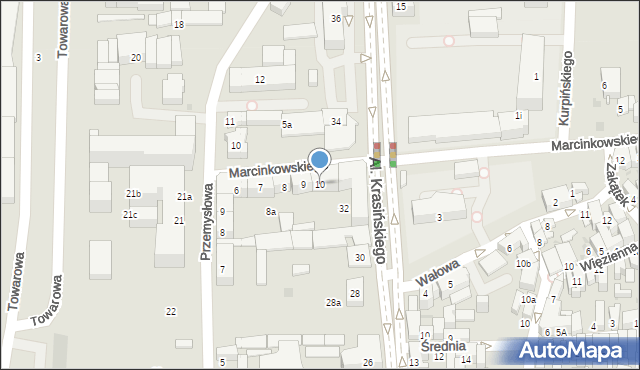 Leszno, Marcinkowskiego Karola, 10, mapa Leszno