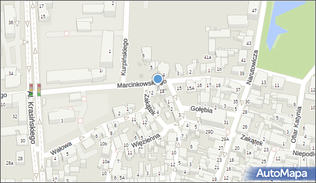 Leszno, Marcinkowskiego Karola, 13, mapa Leszno