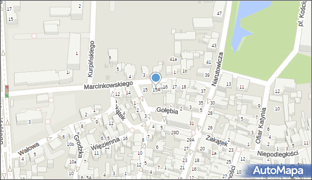 Leszno, Marcinkowskiego Karola, 15A, mapa Leszno