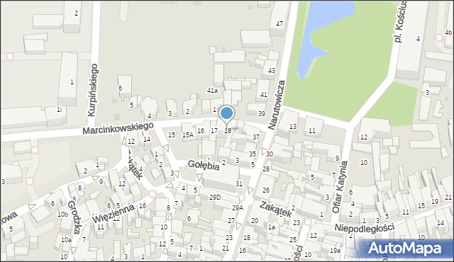 Leszno, Marcinkowskiego Karola, 18, mapa Leszno
