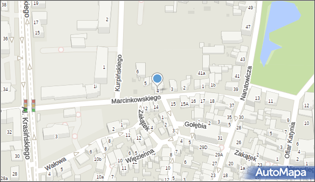 Leszno, Marcinkowskiego Karola, 4, mapa Leszno