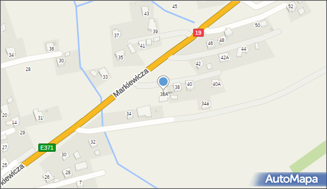 Łężany, Markiewicza Bronisława, bł. ks., 38A, mapa Łężany