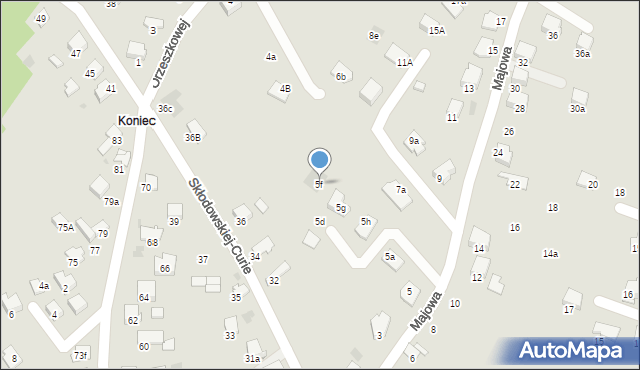 Libiąż, Majowa, 5f, mapa Libiąż