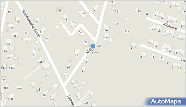 Libiąż, Majowa, 8, mapa Libiąż