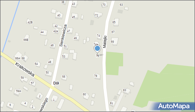 Libiąż, Matejki Jana, 76, mapa Libiąż