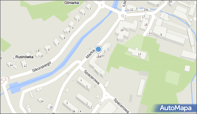Limanowa, Marka Józefa, 19A, mapa Limanowa