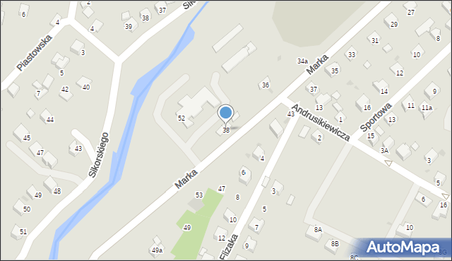 Limanowa, Marka Józefa, 38, mapa Limanowa