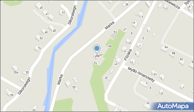 Limanowa, Marka Józefa, 49a, mapa Limanowa