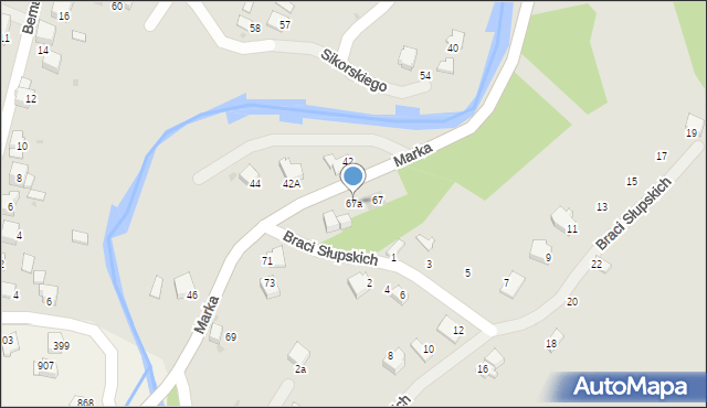 Limanowa, Marka Józefa, 67a, mapa Limanowa