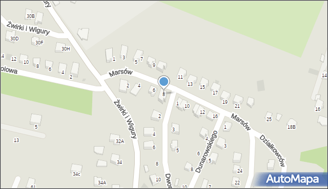 Limanowa, Marsów, 8, mapa Limanowa