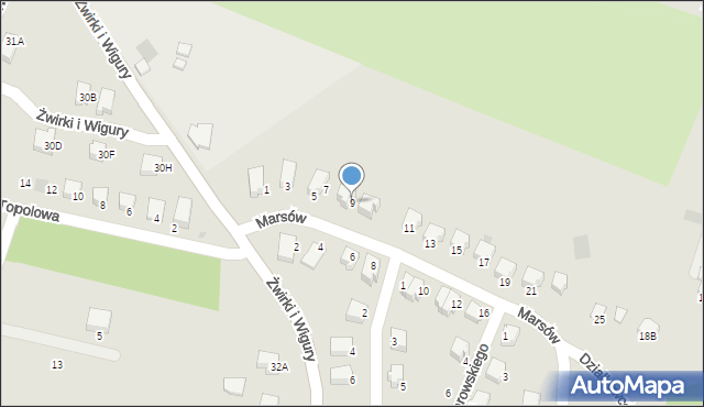 Limanowa, Marsów, 9, mapa Limanowa