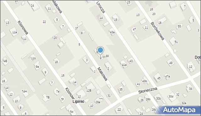 Lipinki, Makowa, 4, mapa Lipinki