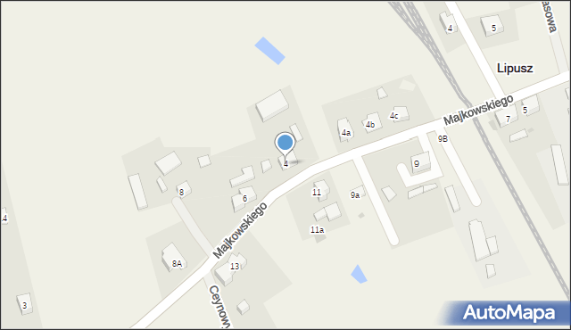 Lipusz, Majkowskiego Aleksandra, dr., 4, mapa Lipusz