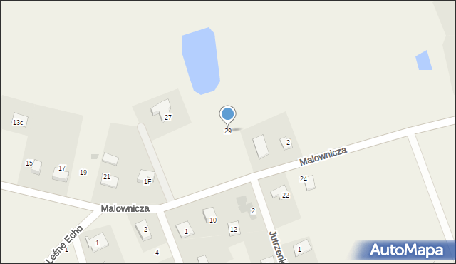 Lisewiec, Malownicza, 29, mapa Lisewiec
