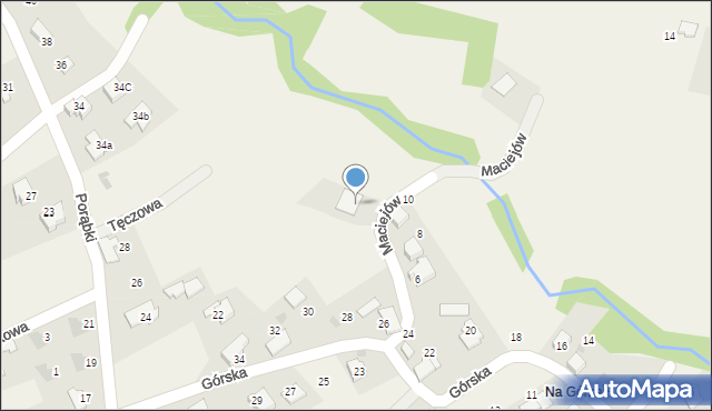 Łodygowice, Maciejów, 9, mapa Łodygowice