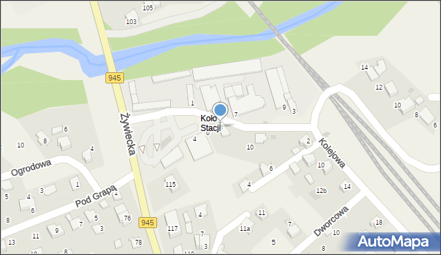 Łodygowice, Magazynowa, 8, mapa Łodygowice