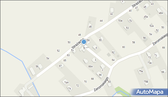 Łodygowice, Malarska, 5, mapa Łodygowice