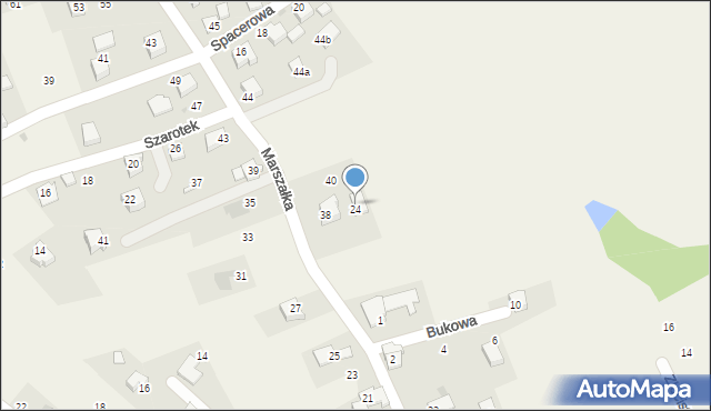 Łodygowice, Marszałka, ks., 24, mapa Łodygowice