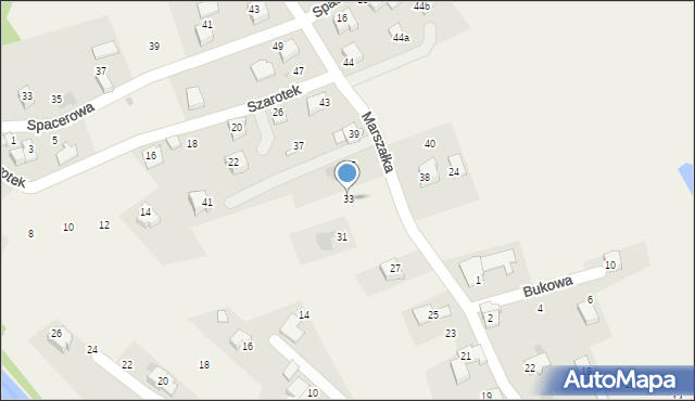 Łodygowice, Marszałka, ks., 33, mapa Łodygowice