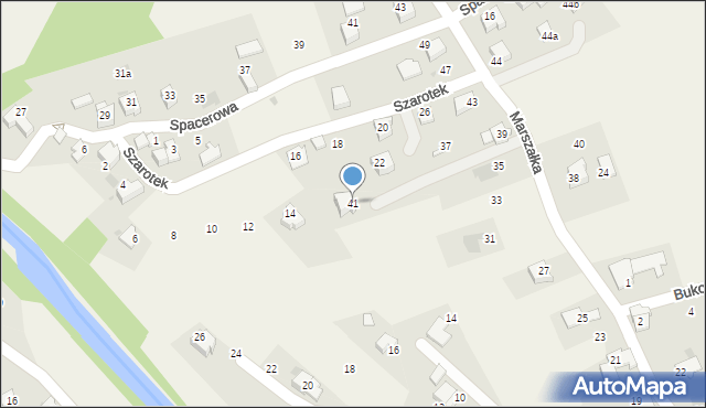 Łodygowice, Marszałka, ks., 41, mapa Łodygowice