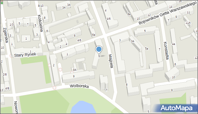 Łódź, Majzela Eliasza Chaima, 7, mapa Łodzi