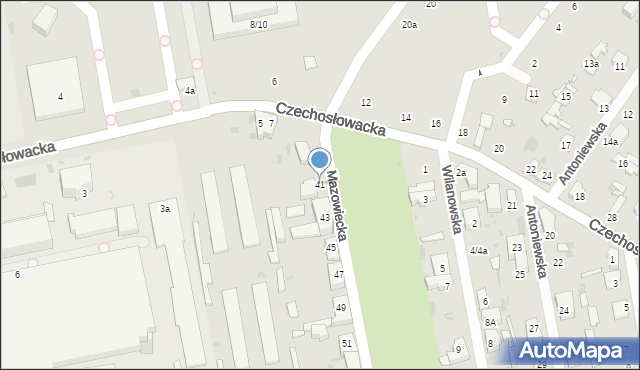 Łódź, Mazowiecka, 41, mapa Łodzi