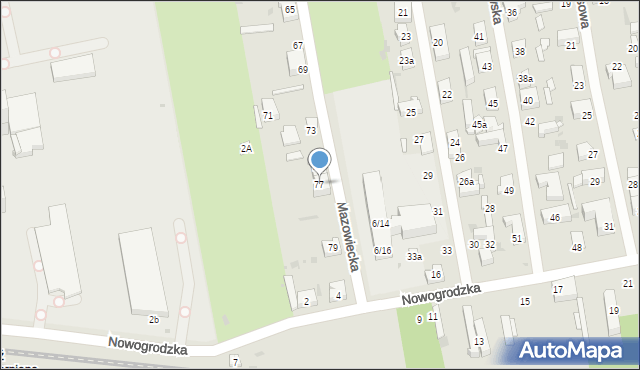 Łódź, Mazowiecka, 77, mapa Łodzi