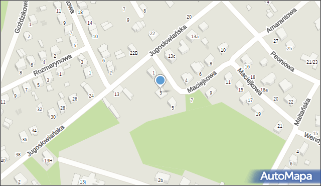 Łódź, Maciejkowa, 3, mapa Łodzi