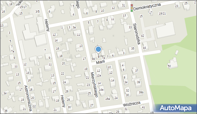 Łódź, Marii, 9, mapa Łodzi