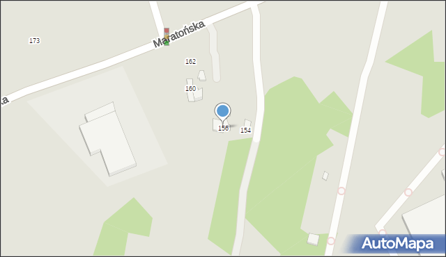 Łódź, Maratońska, 156, mapa Łodzi