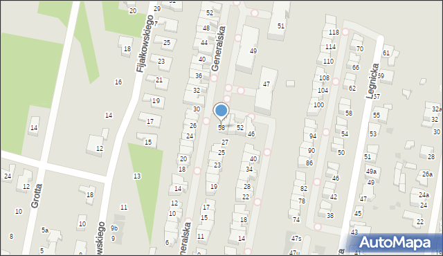 Łódź, Marszałkowska, 58, mapa Łodzi