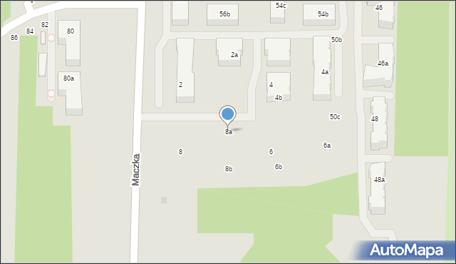 Łódź, Maczka Stanisława, gen., 8a, mapa Łodzi