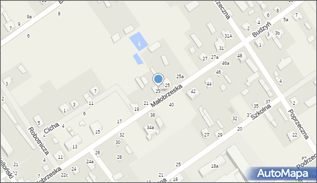 Łomazy, Małobrzeska, 23, mapa Łomazy