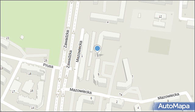 Łomża, Mazowiecka, 3, mapa Łomży