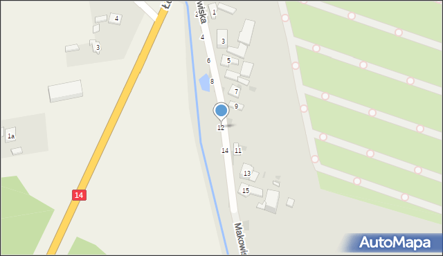 Łowicz, Makowiska, 12, mapa Łowicza