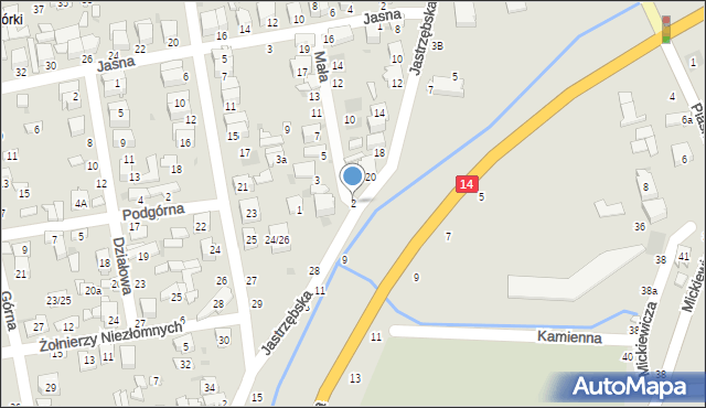 Łowicz, Mała, 2, mapa Łowicza