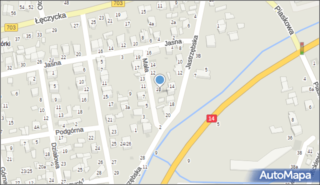 Łowicz, Mała, 8, mapa Łowicza