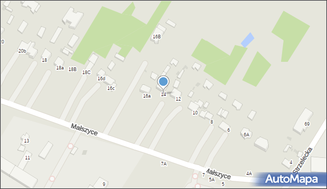 Łowicz, Małszyce, 14, mapa Łowicza