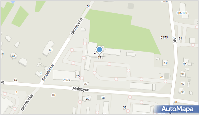 Łowicz, Małszyce, 2B, mapa Łowicza