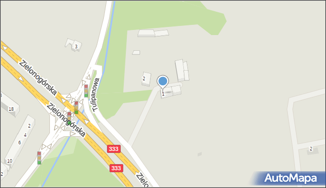 Lubin, Małomicka, 1, mapa Lubin