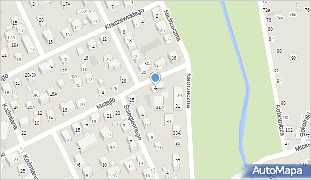 Lublin, Matejki Jana, 27, mapa Lublina