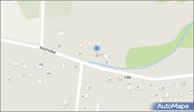 Lubycza Królewska, Machnika, 22, mapa Lubycza Królewska