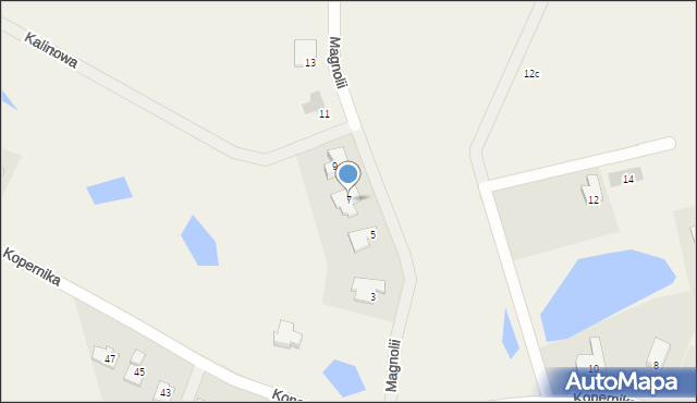 Ługwałd, Magnolii, 7, mapa Ługwałd